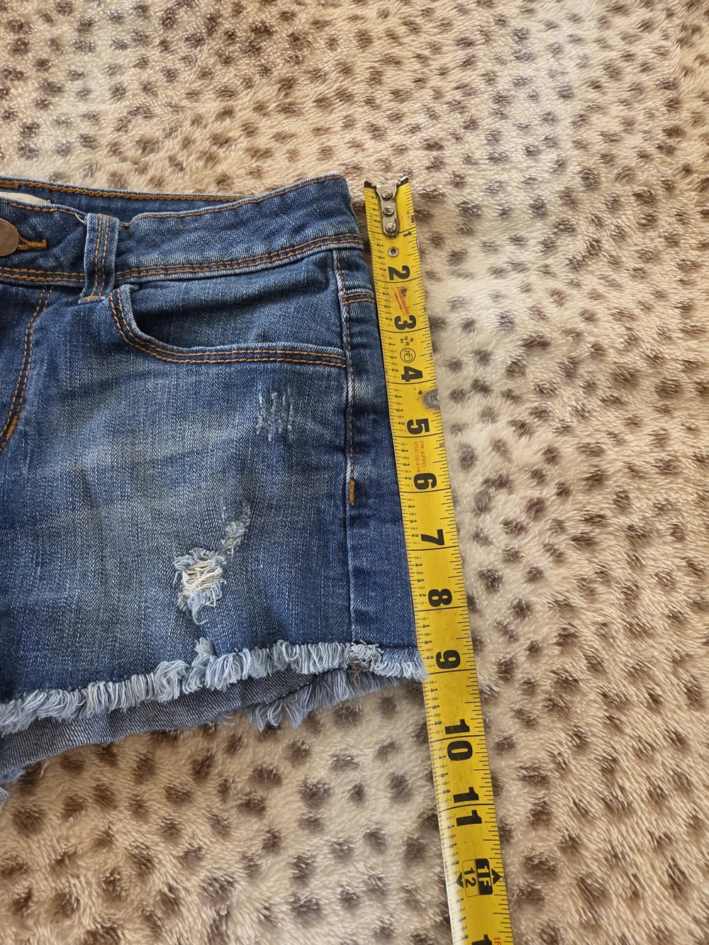 Forever 21 Blue Distressed Denim Jean Shorts